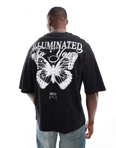 T-shirt ultra oversize avec papillon dans le dos - Jack & Jones - Modalova