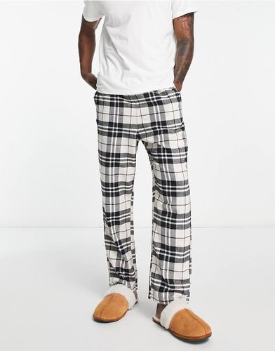 Bas de pyjama en flanelle à carreaux - Noir et - Jack & Jones - Modalova