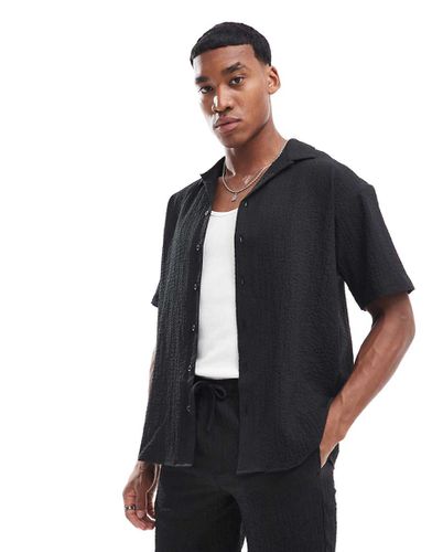 Chemise oversize d'ensemble effet froissé avec col à revers - Jack & Jones - Modalova