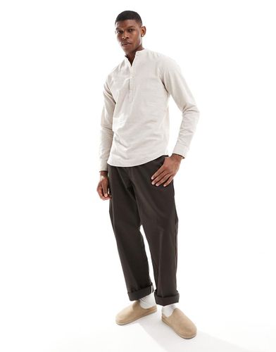 Chemise en lin à enfiler - Beige - Jack & Jones - Modalova