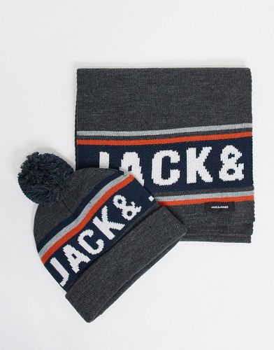 Coffret cadeau avec bonnet et écharpe à logo - Jack & Jones - Modalova