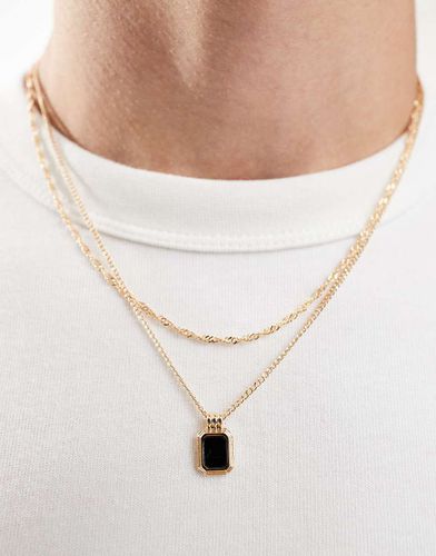 Collier double rang avec pendentif - Jack & Jones - Modalova