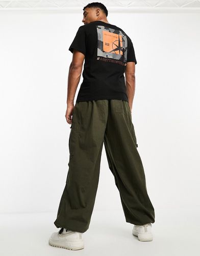 Core - T-shirt oversize à imprimé navigation et camouflage au dos - Jack & Jones - Modalova