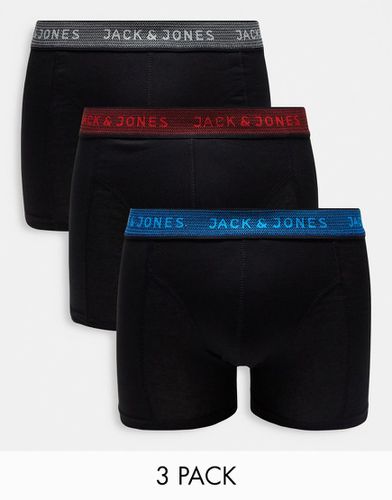 Lot de 3 boxers à taille colorée - Jack & Jones - Modalova