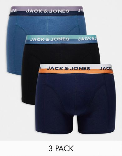Lot de 3 boxers avec logo à la taille - multicolore - Jack & Jones - Modalova