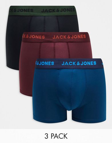 Lot de 3 boxers - Noir, rouge et - Jack & Jones - Modalova