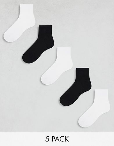 Lot de 5 paires de chaussettes de tennis - et noir - Jack & Jones - Modalova