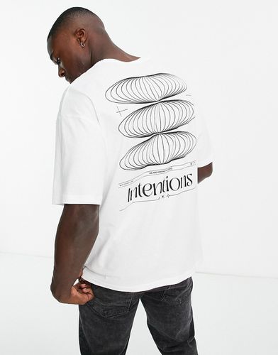Originals - T-shirt oversize avec imprimé Intentions au dos - Jack & Jones - Modalova