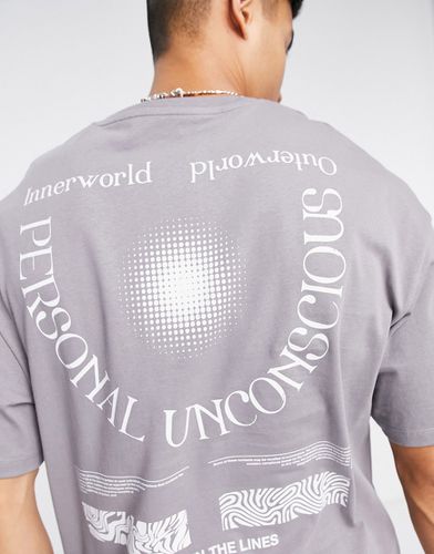 Originals - T-shirt oversize avec imprimé Inner World au dos - foncé - Jack & Jones - Modalova