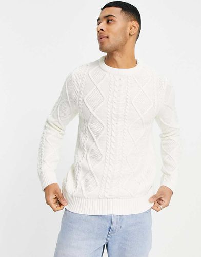 Premium - Pull en maille torsadée - Jack & Jones - Modalova