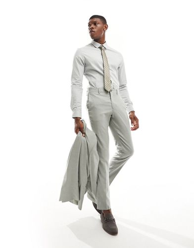 Premium - Pantalon de costume coupe slim en laine mélangée - pâle - Jack & Jones - Modalova