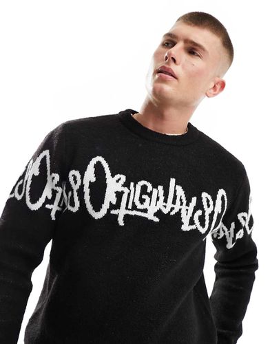 Pull oversize avec logo façon graffiti - Jack & Jones - Modalova