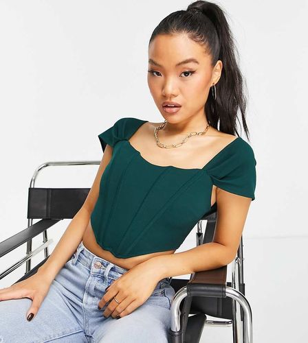 Corset drapé d'ensemble - émeraude - Exclusivité - Jaded Rose Petite - Modalova