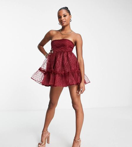 Robe bandeau ultra courte en organza - Jaded Rose Petite - Modalova