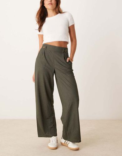 Pantalon ample à taille haute - Vert foncé - Jdy - Modalova