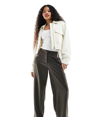 Pantalon ample à taille haute - Marron foncé - Jdy Petite - Modalova