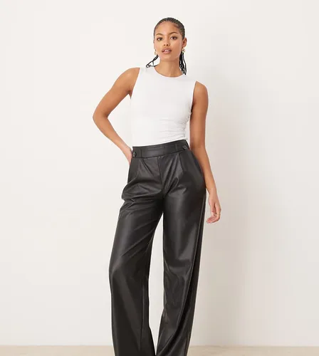 Pantalon large à taille haute imitation cuir - Jdy Tall - Modalova