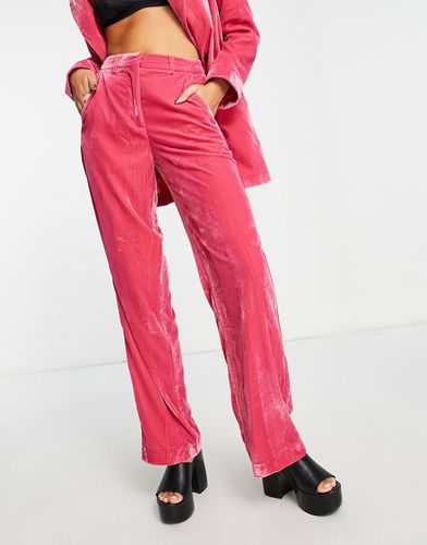Pantalon large à taille haute en velours - vif - Jjxx - Modalova