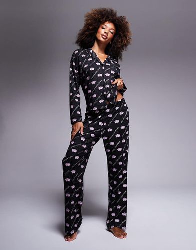 Bas de pyjama élastiqué à motif couronnes - Juicy Couture - Modalova