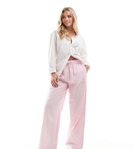 Pantalon ample à rayures - Rouge/rose - Only Petite - Modalova
