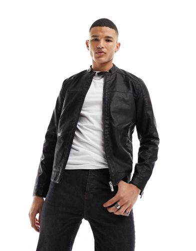 Blouson style motard en similicuir - Only & Sons - Modalova