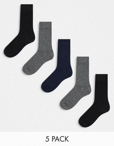 Lot de 5 paires de chaussettes - , bleu marine et gris - Only & Sons - Modalova