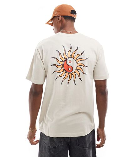 T-shirt décontracté avec imprimé yin et yang au dos - Beige - Only & Sons - Modalova