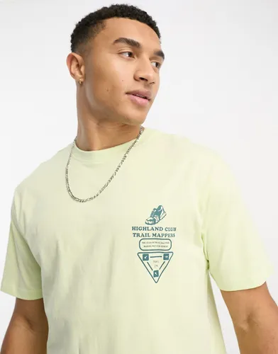 T-shirt oversize à imprimé basket - Jaune clair - Only & Sons - Modalova
