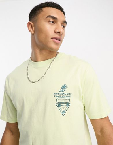 T-shirt oversize à imprimé basket - Jaune clair - Only & Sons - Modalova