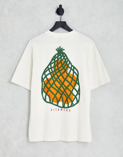 T-shirt oversize avec imprimé Vitamene sur la poitrine et au dos - Only & Sons - Modalova