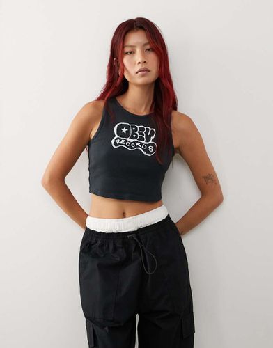 Records - Crop top imprimé - Obey - Modalova