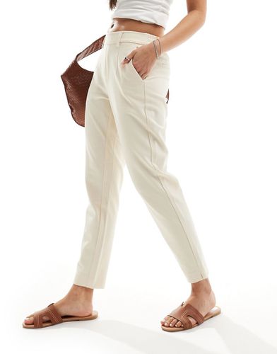Pantalon élégant coupe courte ajustée - Crème - Object - Modalova