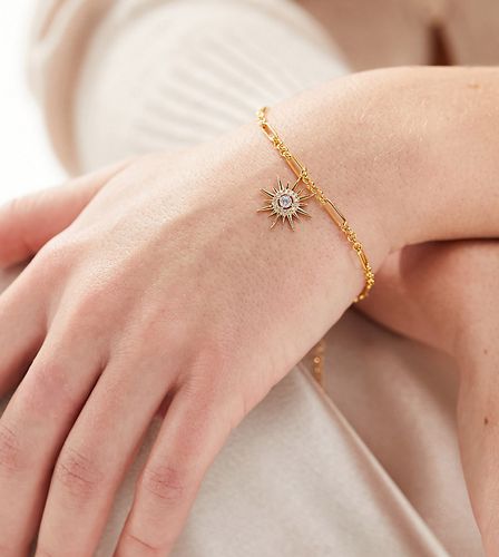 Bracelet chaîne vintage en plaqué or avec breloque étoile - Orelia - Modalova