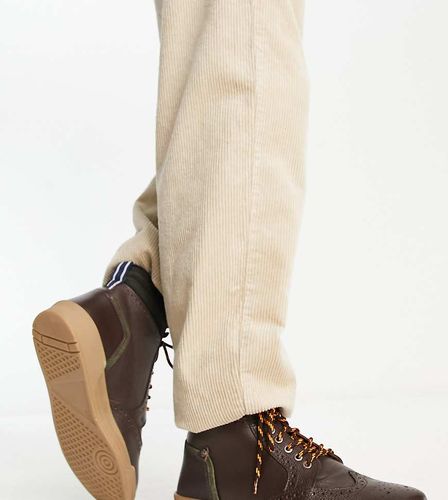 Wide Fit - Bottines façon richelieu en cuir à lacets - Original Penguin - Modalova