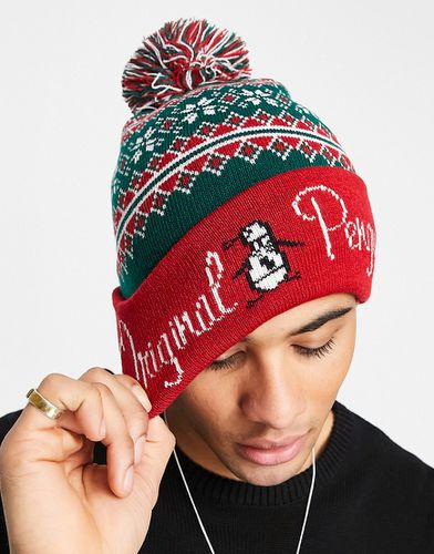 Bonnet de Noël à pompon - /rouge - Original Penguin - Modalova
