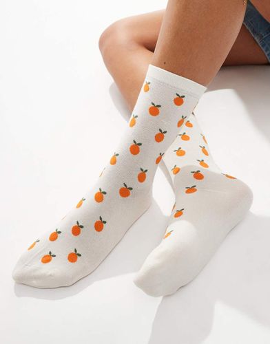 Chaussettes à motif orange - Écru - Other Stories - Modalova