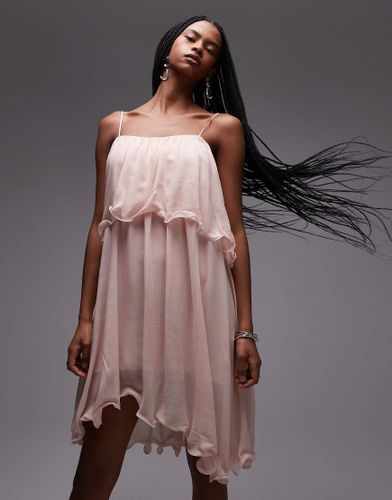 Robe courte  fines bretelles en mousseline lgre  ourlet asymtrique - Other Stories - Modalova