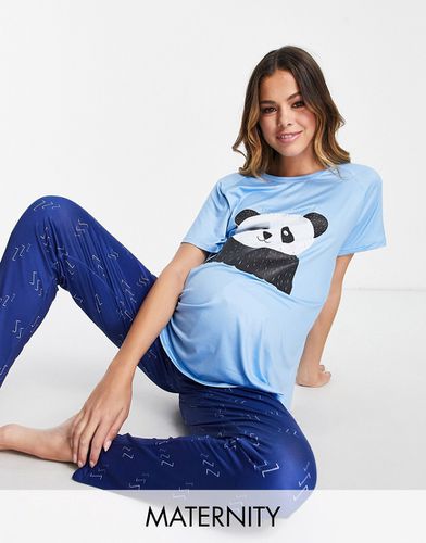 Bamboozled - Pyjama de grossesse avec legging à motif panda - Loungeable - Modalova