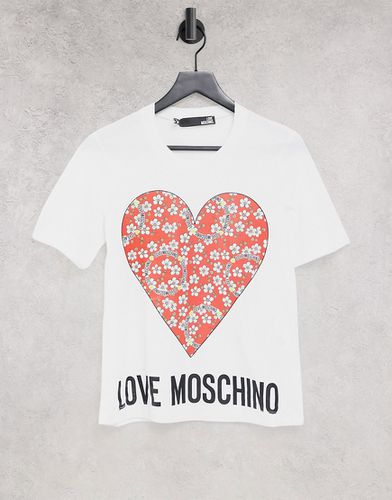 T-shirt à logo caur - Love Moschino - Modalova