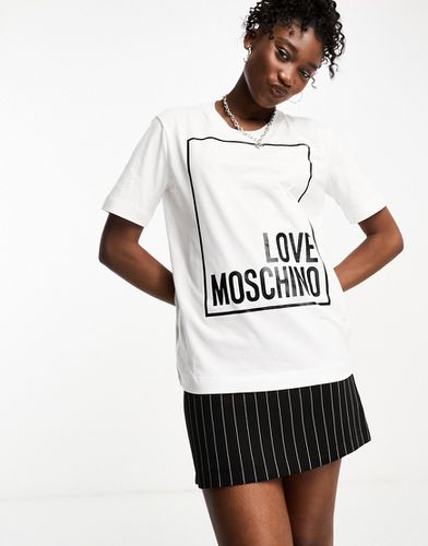 T-shirt à logo encadré - Love Moschino - Modalova