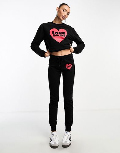 Pantalon de jogging d'ensemble à logo caur - Love Moschino - Modalova