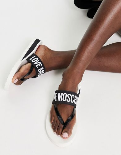 Sandales à logo - Love Moschino - Modalova