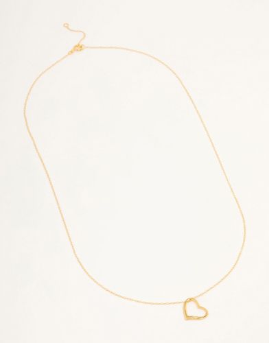 Collier en argent massif plaqué or avec pendentif caur - Lovisa - Modalova