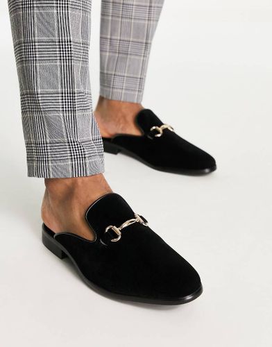 Mocassins en velours avec bordure imitation cuir - London Rebel X - Modalova