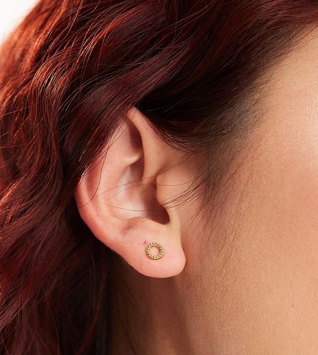 Boucles d'oreilles cercle en acier inoxydable plaqué or 18 carats - Lost Souls - Modalova