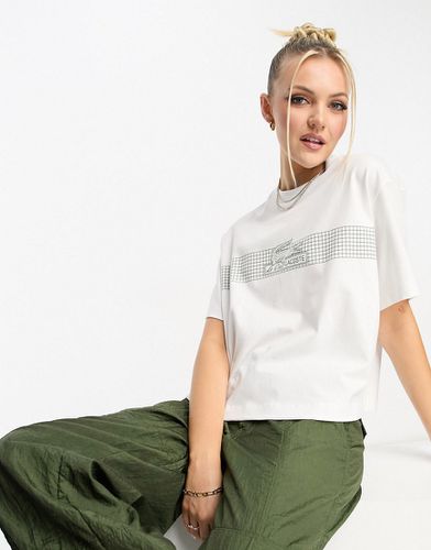 T-shirt oversize imprimé sur la poitrine - Lacoste - Modalova