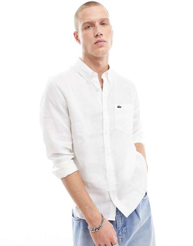 Chemise manches longues en lin - Lacoste - Modalova