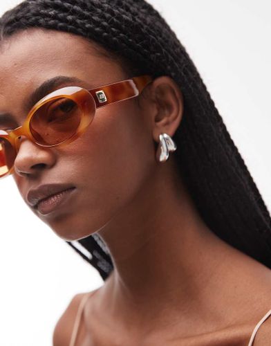 Work It - Lunettes de soleil ovales - caille de tortue vif - Le Specs - Modalova