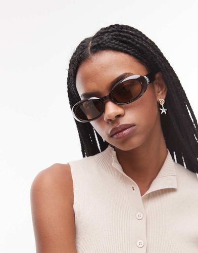 Work It - Lunettes de soleil ovales polarises - chocolat - Le Specs - Modalova