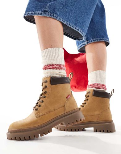 Lennox - Bottines à lacets avec étiquette logo rouge - Fauve - Levi's - Modalova